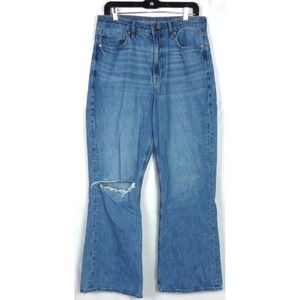 American Eagle Comfort Stretch Highest Rise 90's Flare Denim Jeans Women's 12